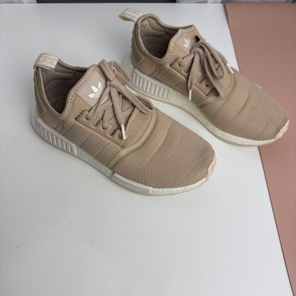Adidas NMD R1 Sneakers Tan Women’s Shoes Size 9 MISSING INSOLES